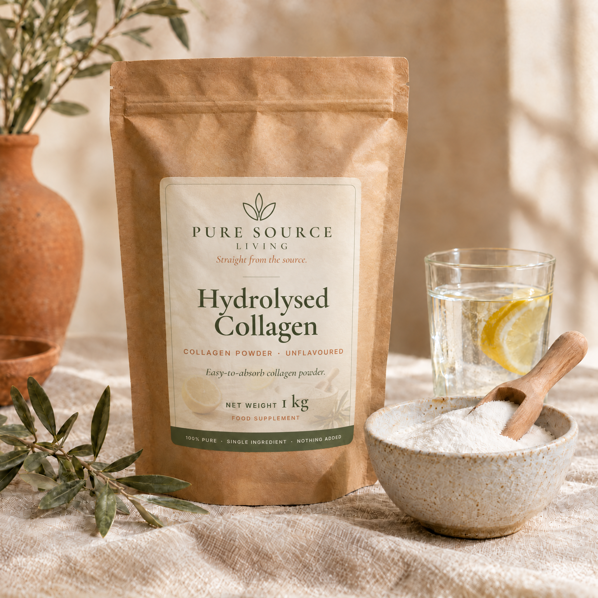 Pure Source Living Hydrolysed Collagen – 1 kg pouch