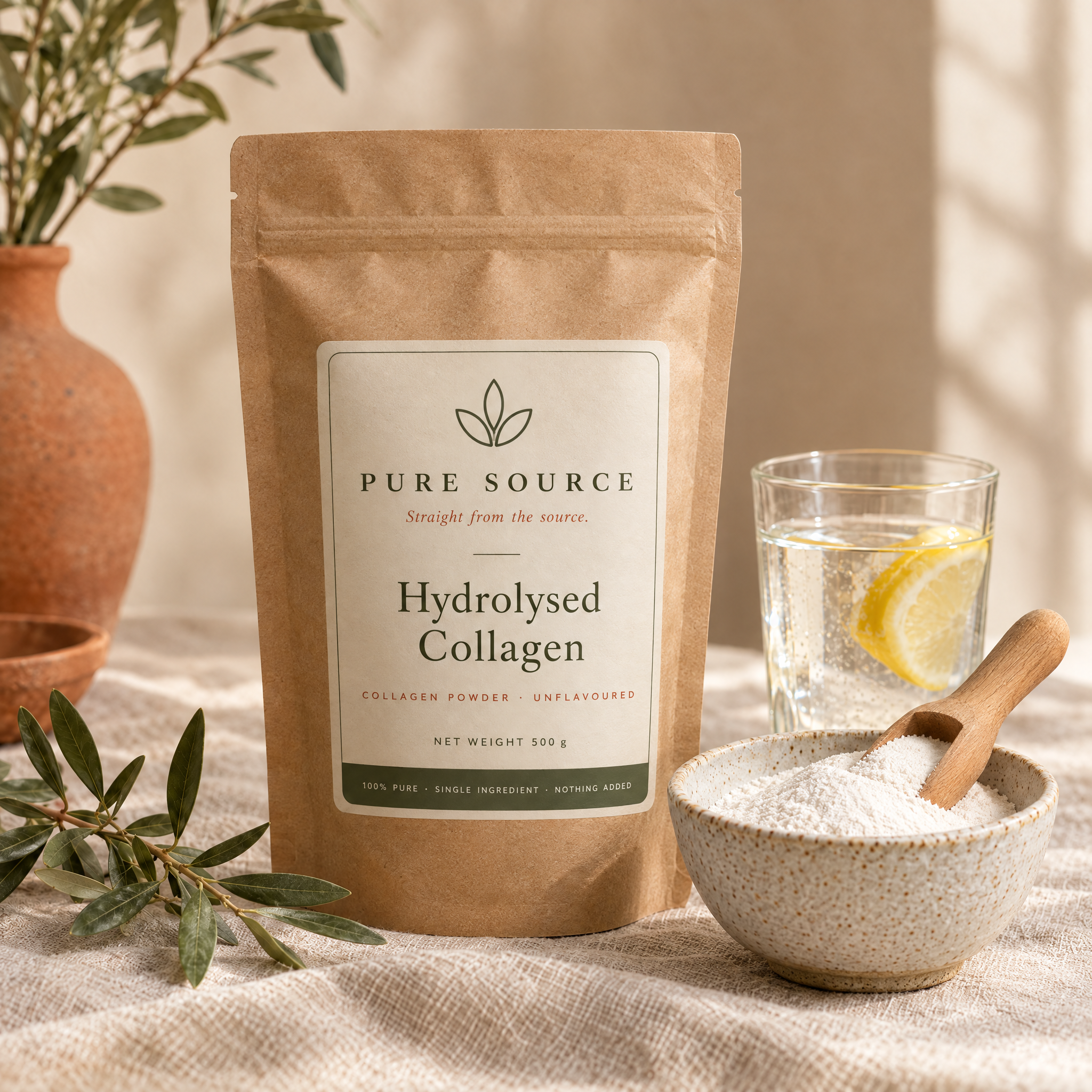 Hydrolysed Collagen 500 g Pure Source pouch