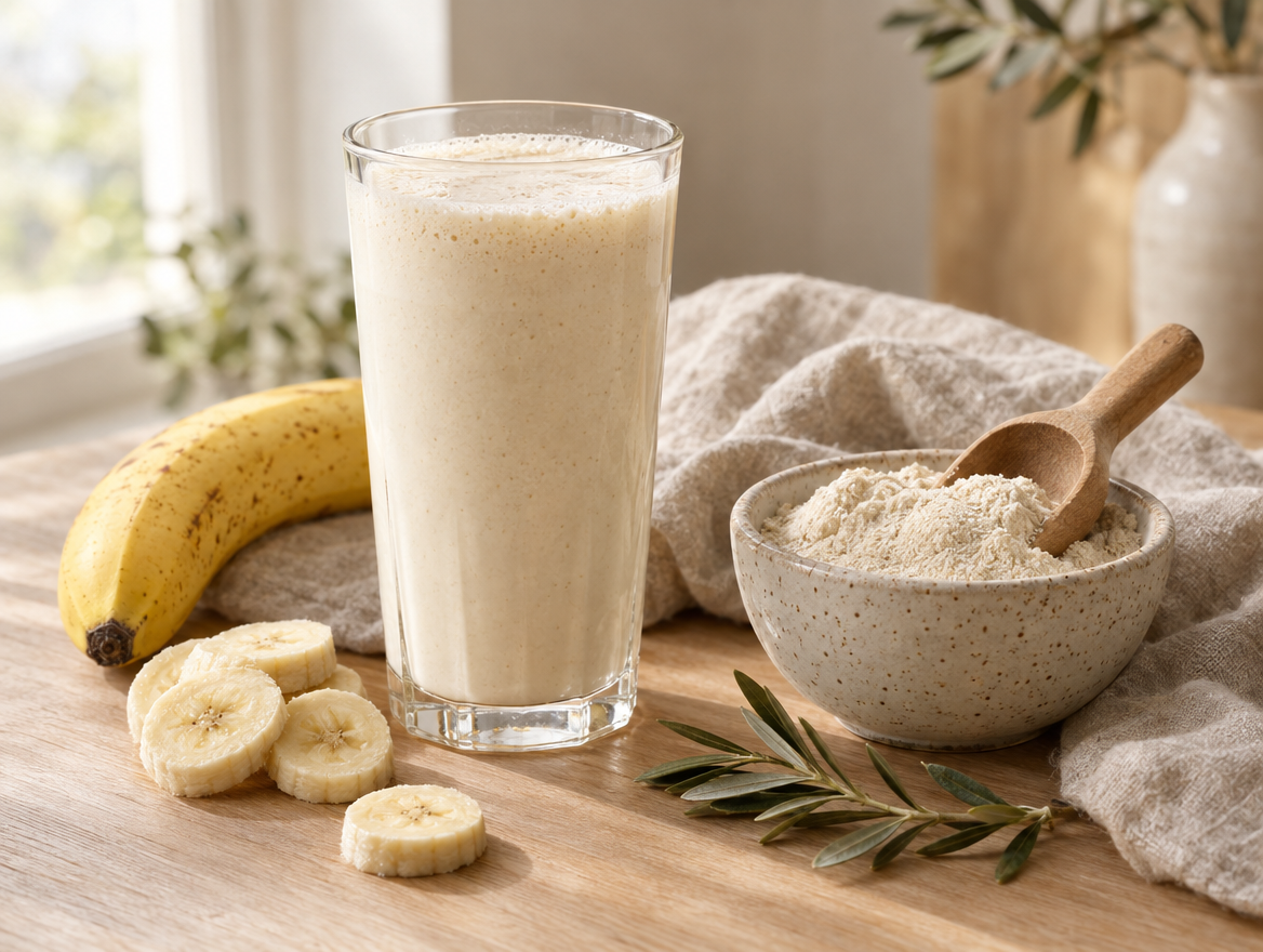 Classic protein shake with banana