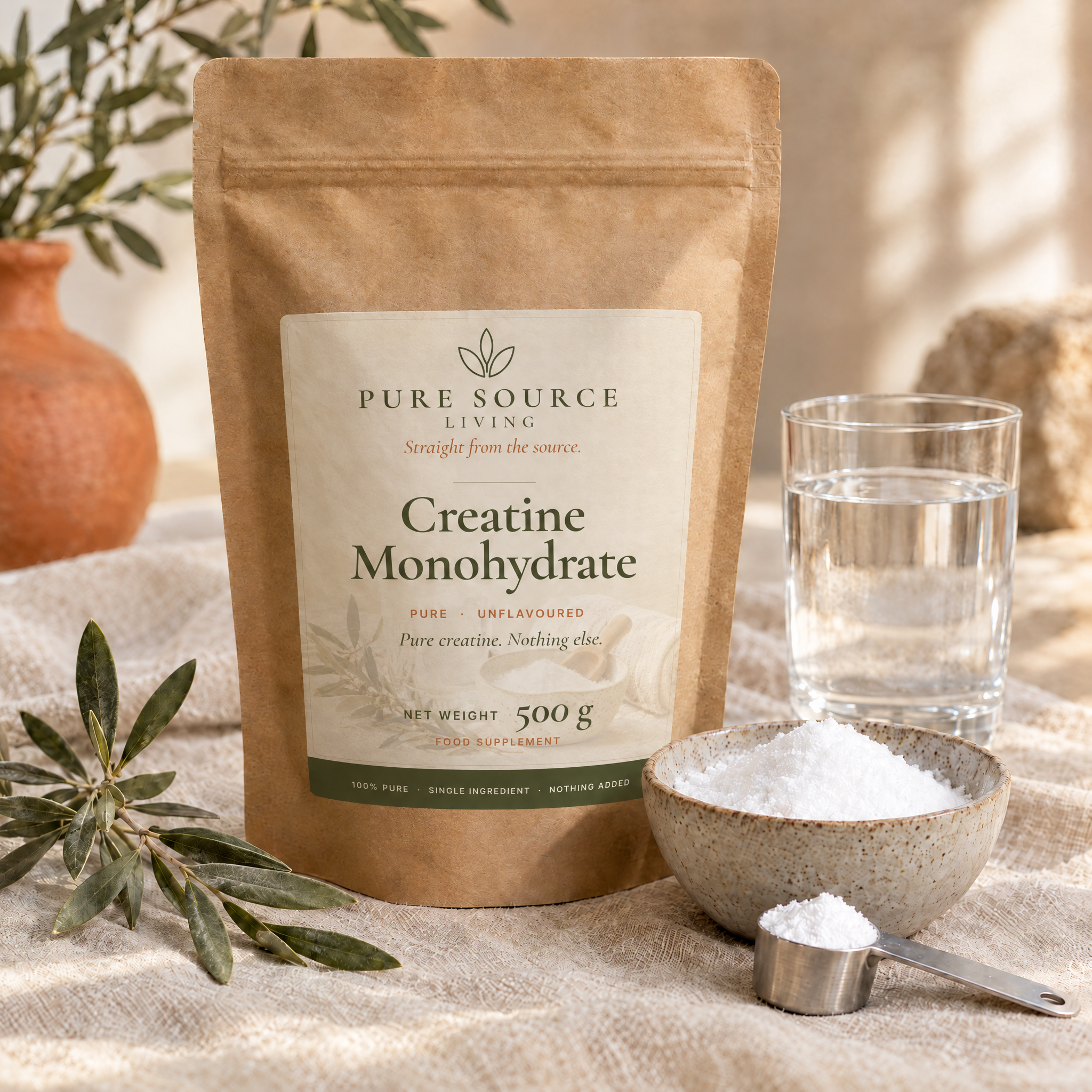 Pure Source Living Creatine Monohydrate – 500 g pouch